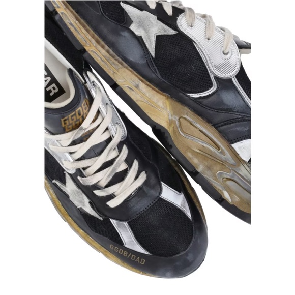 Golden Goose Men Running Dad Star Sneakers Black White Auth - Picture 6 of 7